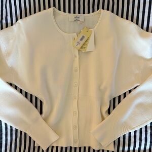 Aritzia Wilfred Cream white Button-Up Sweater